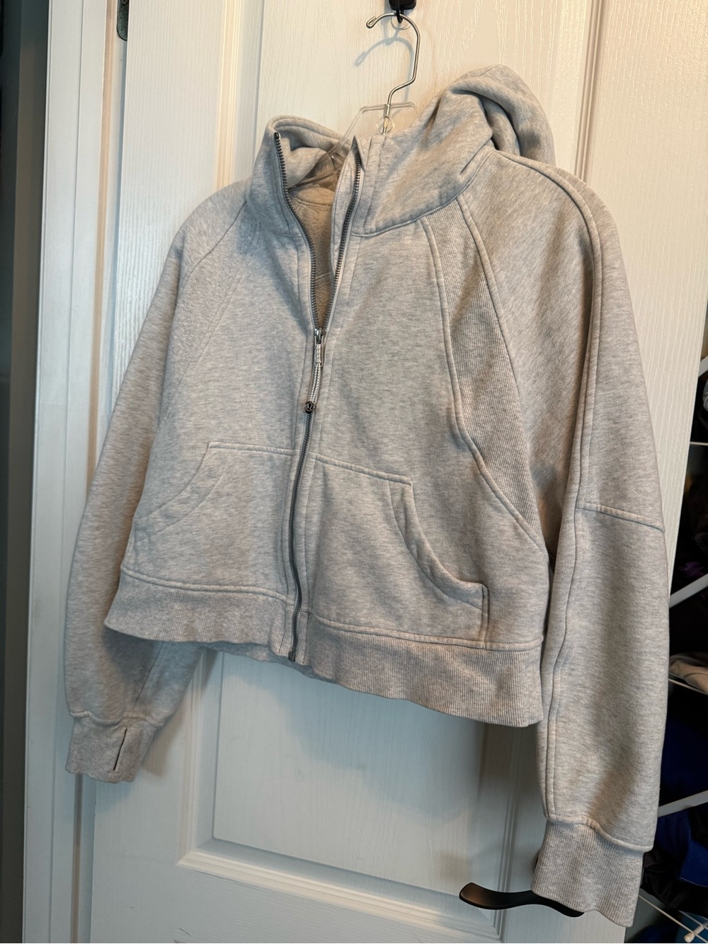 Lululemon XS/S Light Gray full Zip Scuba hoodie